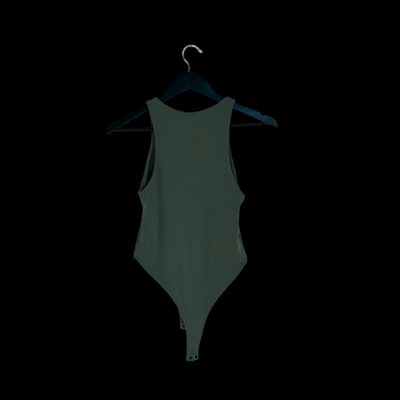 HALTERNECK BODYSUIT - navy green Zara - Picture 2 of 3